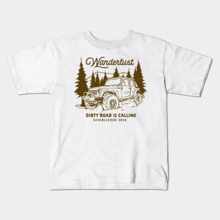 Wanderlust Jeep Kids T-Shirt